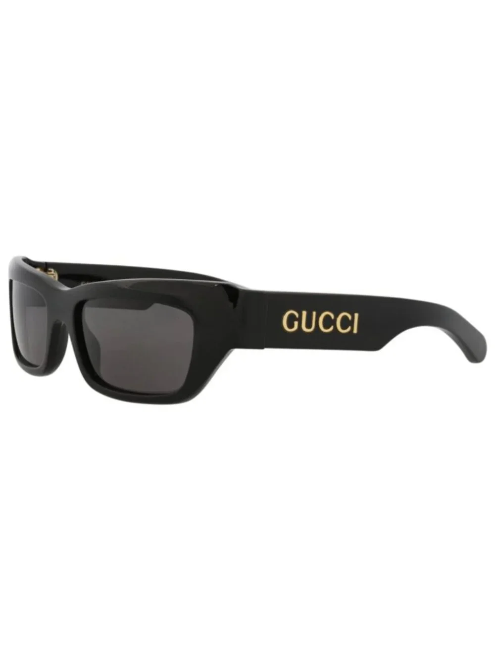 New Gucci Women's Sunglasses Cat Eye Recycled Acetate Frame Mens Black Black